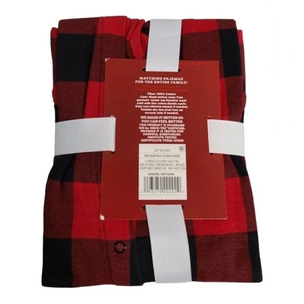 NWT Wondershop Family Baby Plaid One Piece Christmas Pajama 3-6M